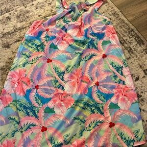 Tropical Floral Halter Dress